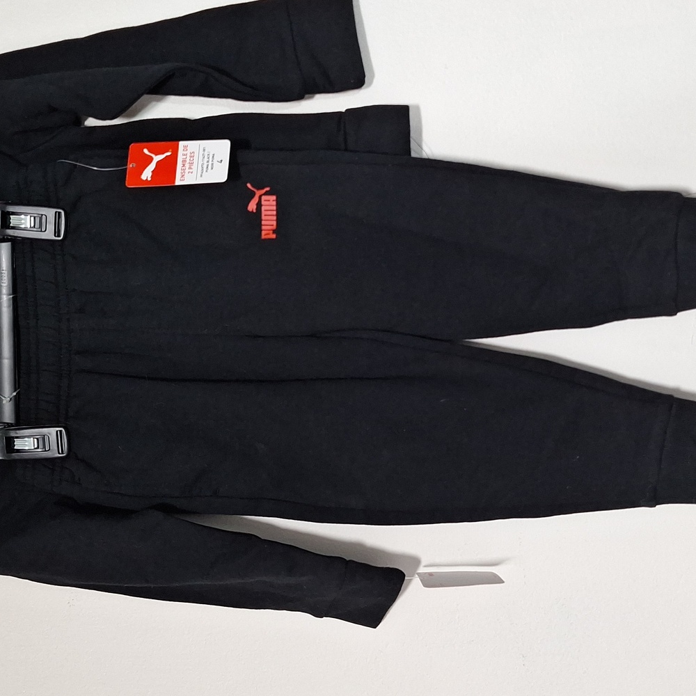 PUMA Black and White Tracksuit Sweatsuit 2 Piece Set - Picture 4 of 6